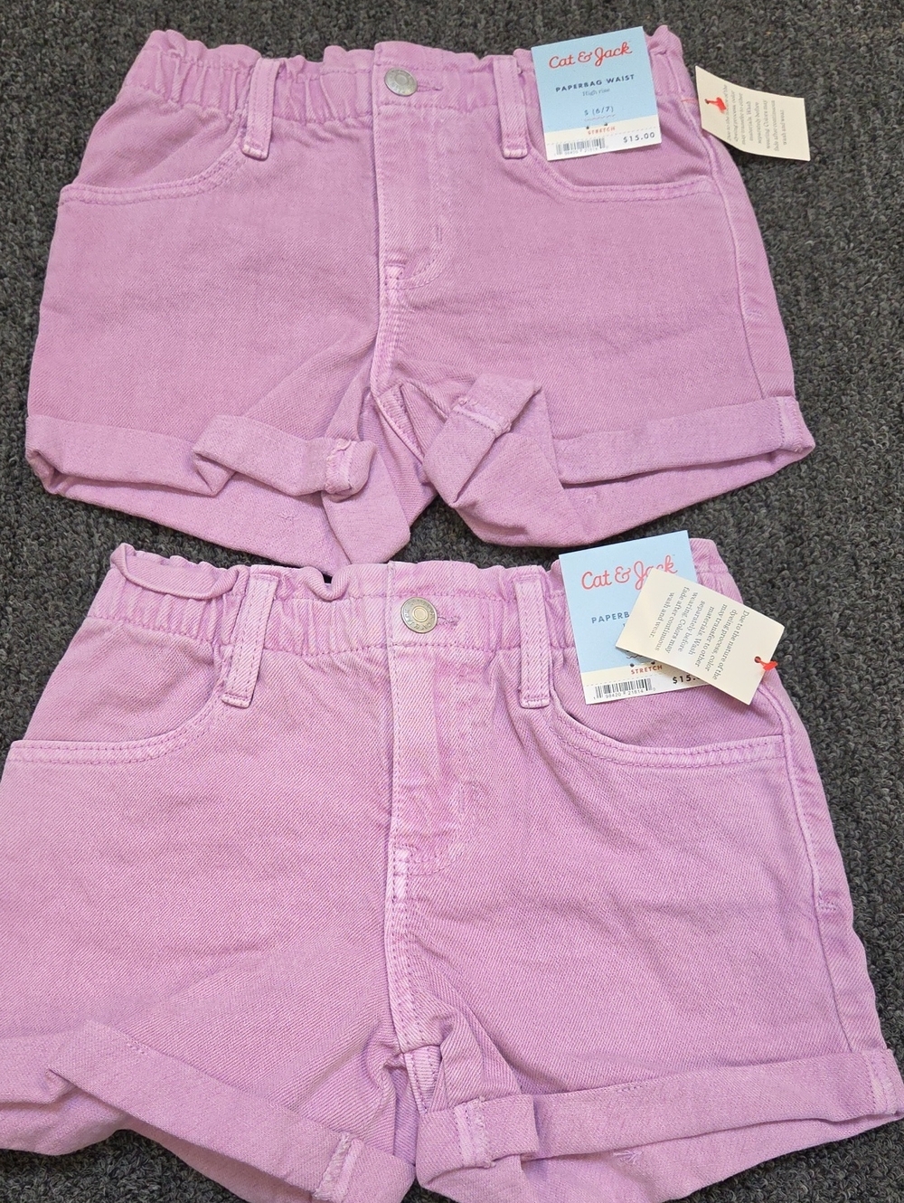 (#1C) 2 Pairs Cat & Jack Pink Denim Shorts
